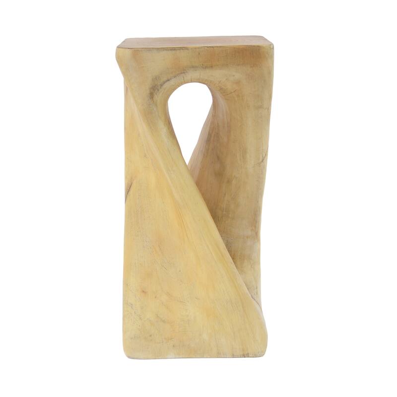 Christopher Knight Home - Stella Twisted Spiral Wood Grain Side Table