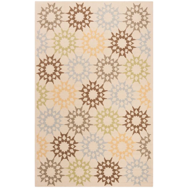 Martha Stewart by SAFAVIEH Quilt Cotton Rug - 5'6" x 8'6" - Creme
