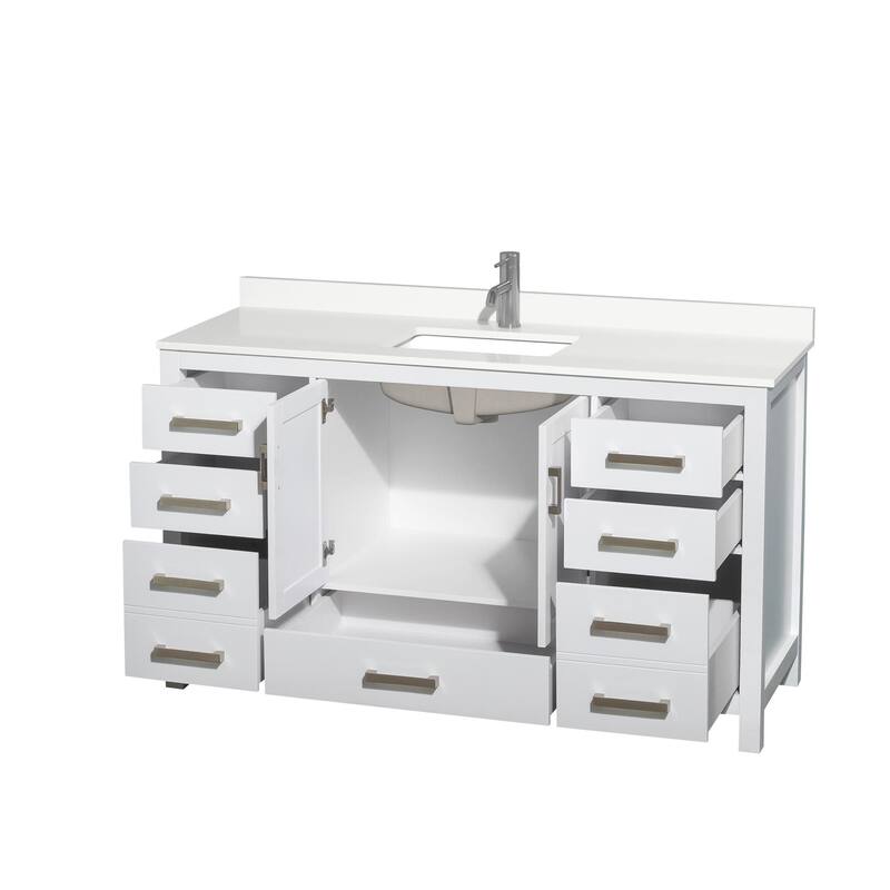 Wyndham Collection WCS141460S-QTZ-UNSMXX Sheffield 60" Free Standing