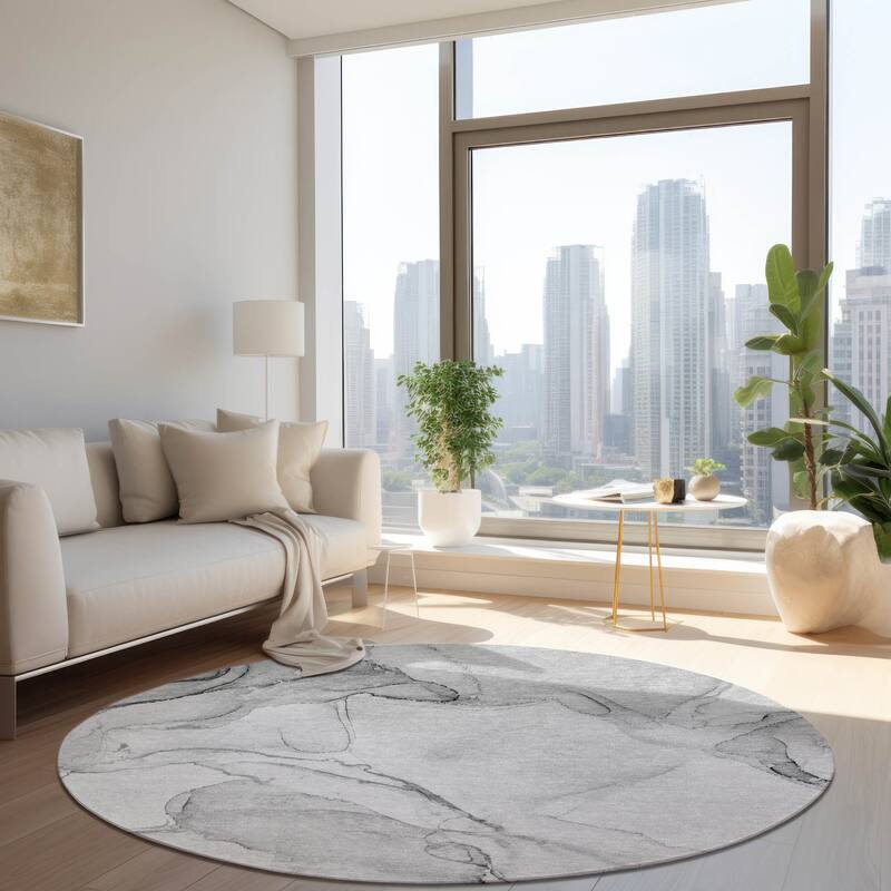 Jane Modern Art-Inspired Weather Resistant Timeless Fusion Outdoor Rug