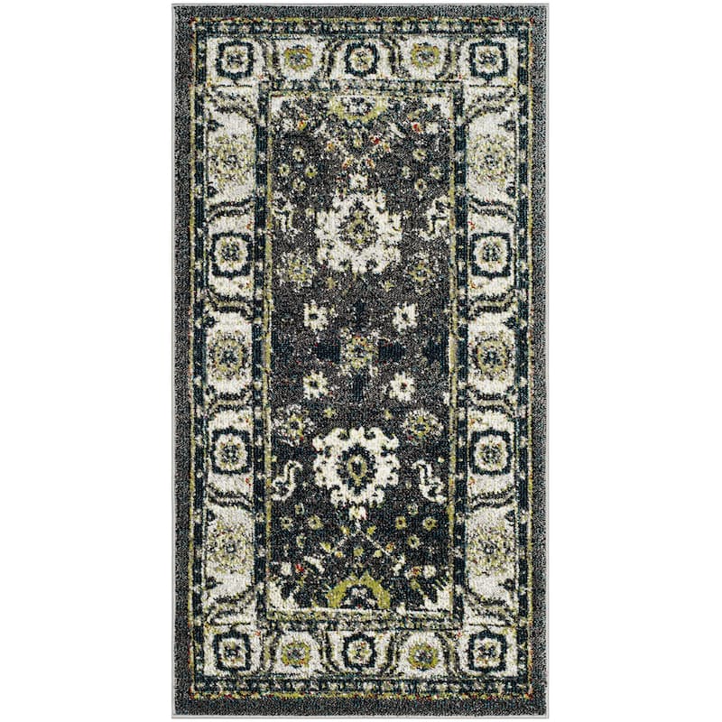SAFAVIEH Vintage Hamadan Bridget Traditional Oriental Rug - 4' x 6' - Dark Grey/Ivory