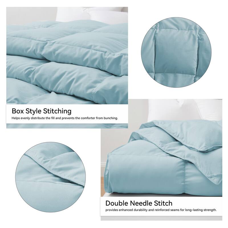 All Season Medium to Extra Warmth White Feather Down Comforter Duvet Insert