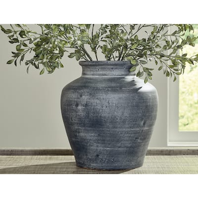 Signature Design by Ashley Meadie Distressed Blue Vase