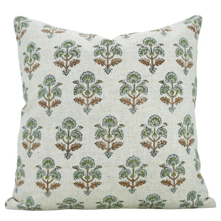 Decorative Handmade Block Print Table Pillow Cover- Traffic Light