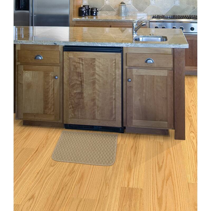 Garland Rug Town Solid Checkered Durable Kitchen/ Door Mat Accent Rug