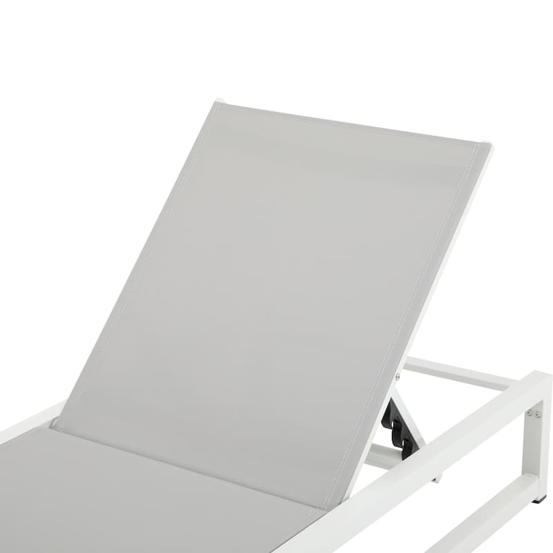 Modesta Outdoor Aluminum Mesh Chaise Lounge (Set of 2) by Christopher Knight Home