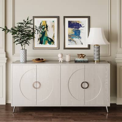 4 Door Wooden Cabinet Sideboard Buffet