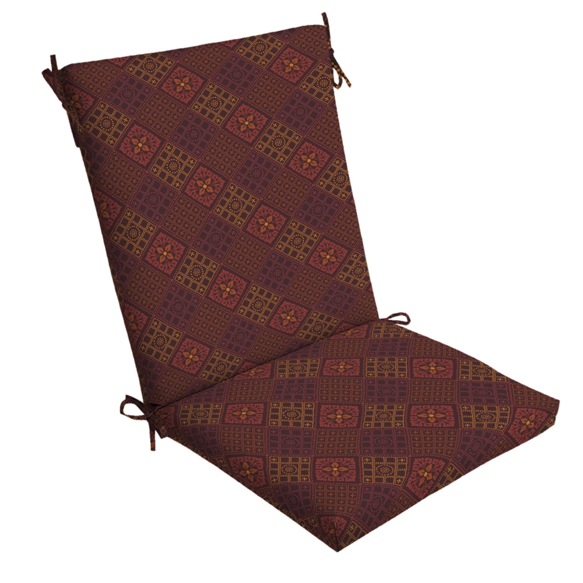 Arden Selections Azulejo Southwest Outdoor Chair Cushion 44 in