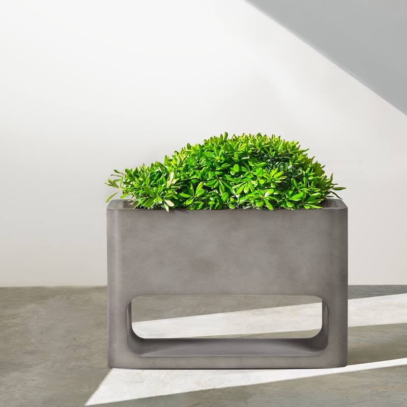 Sunstone Modern Indoor Outdoor Lightweight Concrete Planter