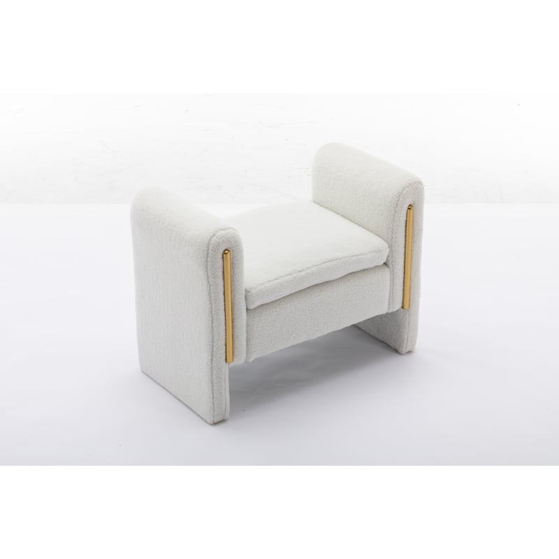 Teddy Fabric Single Bench Shoe Bench Makeup Bench For Bedroom Indoor