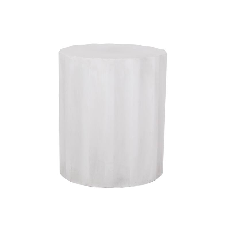 Outdoor LightWeight Concrete Side table - Antique White