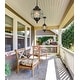 preview thumbnail 11 of 13, Modern Farmhouse Black 1-Light Outdoor Pendant Light Glass Patio Lantern Lamp - D10" X H12"