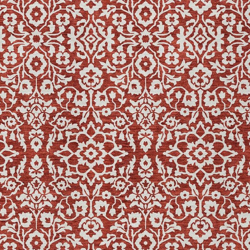 HomeRoots Damask Traditional Rectangle Outdoor Rug