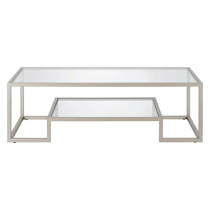 Artemis Contemporary Metal and Glass Coffee Table