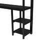 preview thumbnail 13 of 12, Queen Over Twin XL Metal Bunk Bed / Loft Bed with Desk and Shelves, Multiple Uses Bed Frame with LED Light and Charging Station