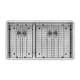 preview thumbnail 3 of 7, Ruvati 33-inch Low-Divide Undermount 40/60 Double Bowl 16 Gauge Rounded Corners Stainless Steel Kitchen Sink - 33 x 19 - 33 x 19
