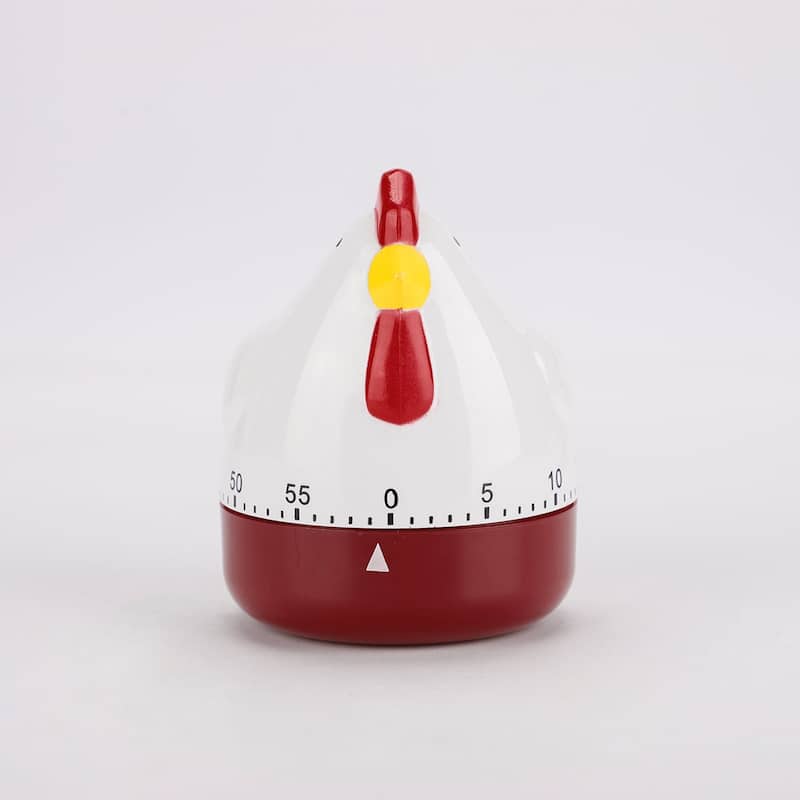 Home Kitchen Cooking Chicken Shaped Mechanical Alarm Timer 60 Seconds - White,Red