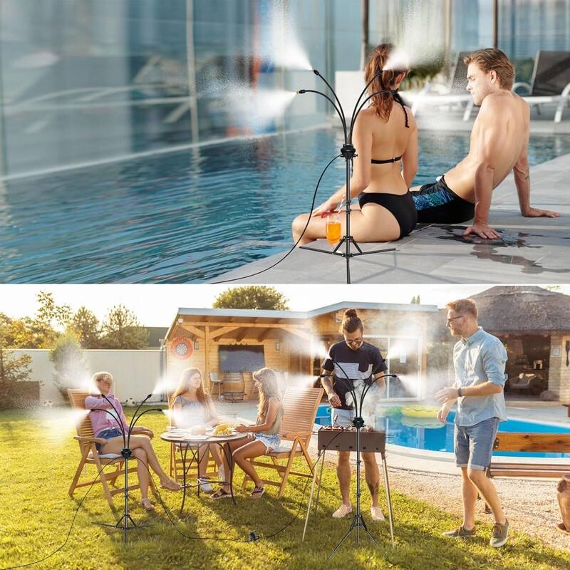 Adjustable Patio Standing Mister, 5.3FT Portable Cooling System