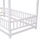 preview thumbnail 25 of 50, Twin Size Wooden Bed House Bed with House Roof Frame