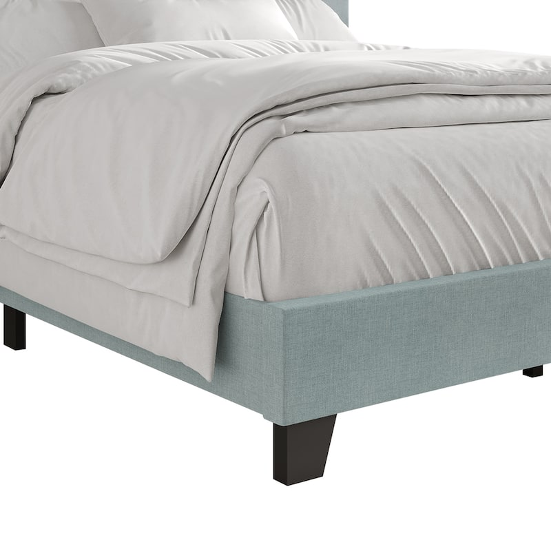 CraftPorch Luxury Button Tufted Upholstered Linen Bed
