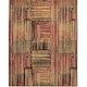 preview thumbnail 2 of 23, Nourison Grafix Indoor Striped Area Rug 7' 10" x 9' 10" - Multi/Brick - Rectangle