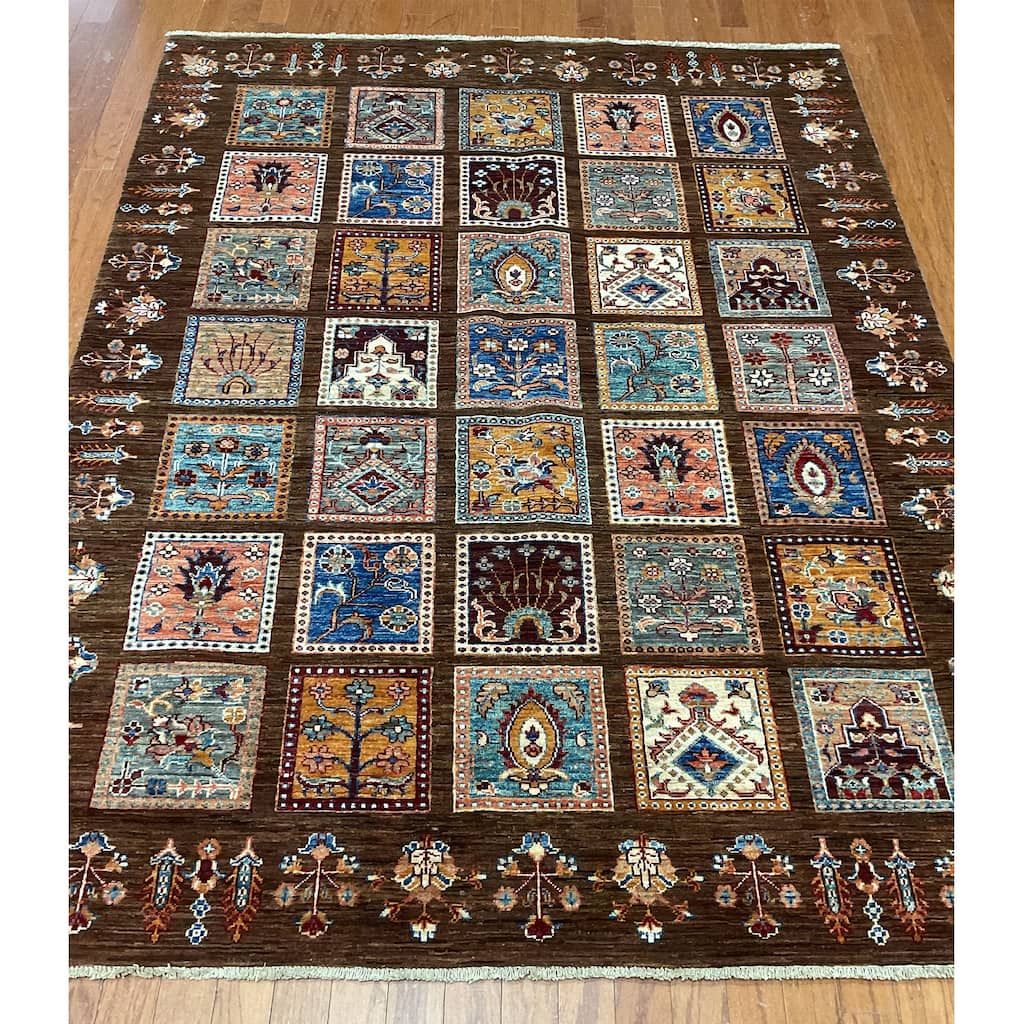 HERAT ORIENTAL Handmade Afghan Mogul Design Wool Rug - 5'9" x 7'6"