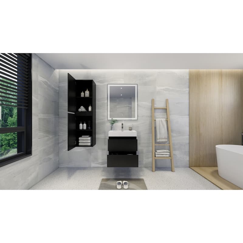 Baillie 24'' Wall-Mounted Vanity with Reinforced Acrylic Sink