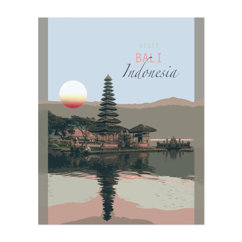 Bali Indonesia Travel poster Visit Bali Indonesia Art Print/Poster
