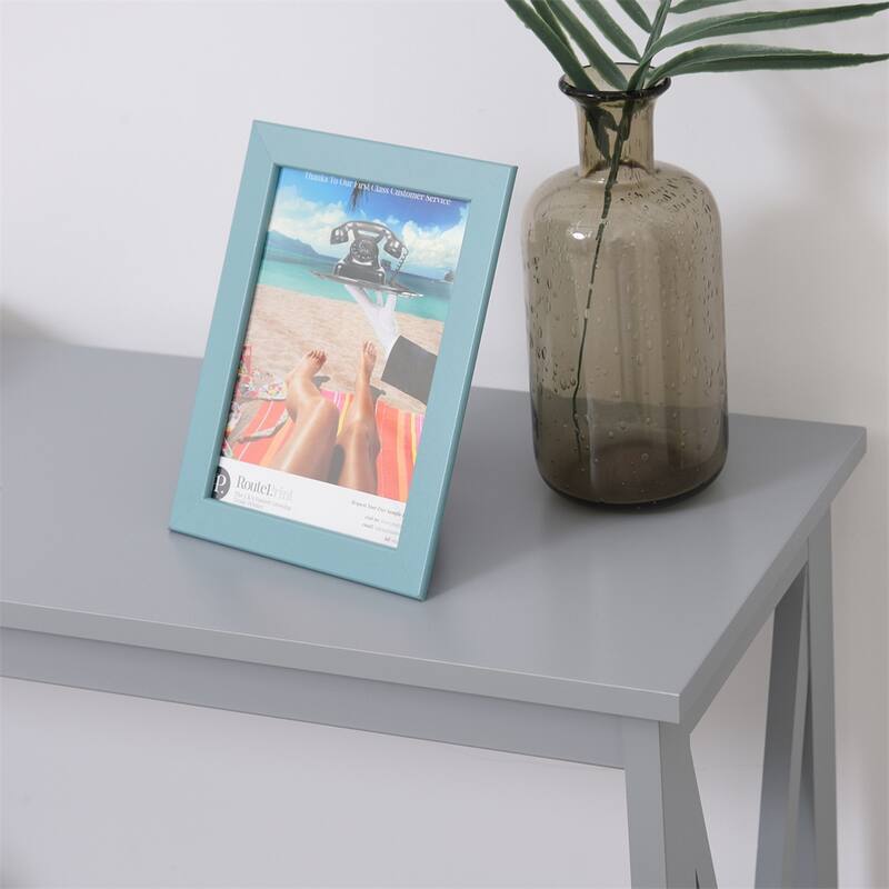 2-Tier Console Table,Sofa Side Table with Storage Shelf,X Design