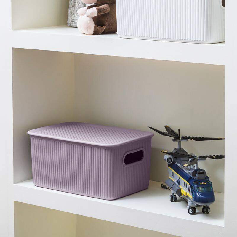 Superio Ribbed Storage Bin (3 Pack) - 11.5"W x 15"D x 6.25"H