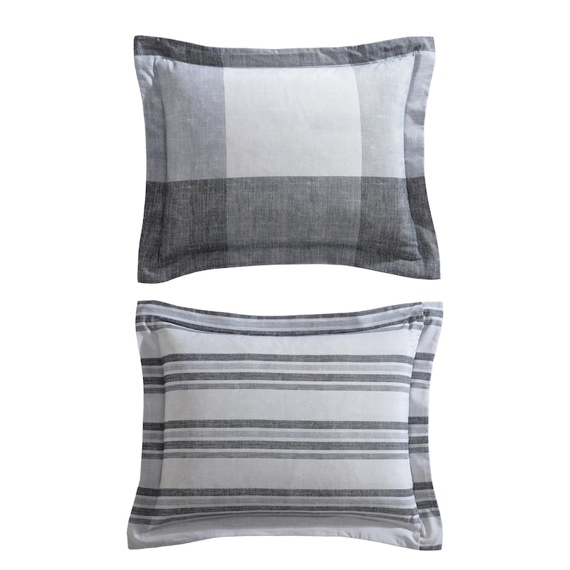 Eddie Bauer Plaid Printed Grey Bonus Bed Set