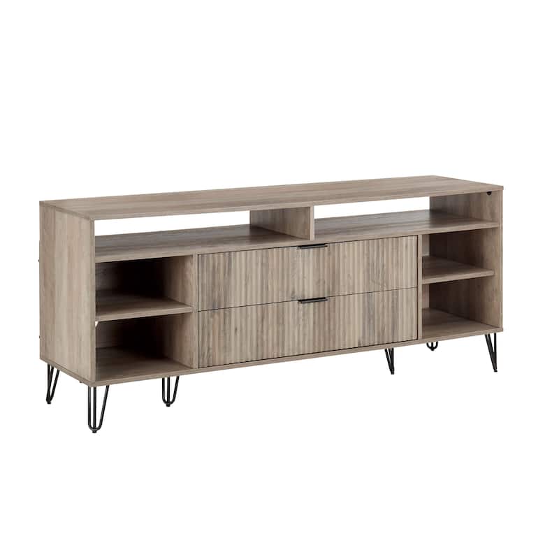 Manhattan Comfort Dumbo Mid-Century Modern TV Stand with 6 Shelves