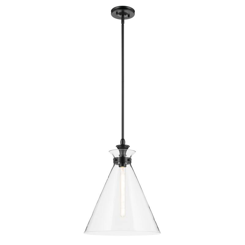 Kichler Lighting Laria 16 Inch 1 Light Pendant with Clear Glass in Black