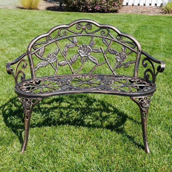 Shop Belleze Cast Iron Antique Rose Style Design Outdoor Patio