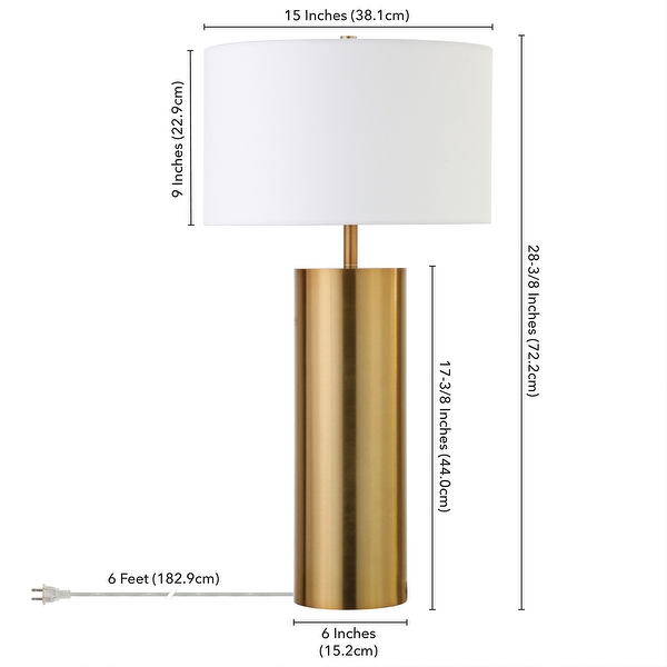 York 29.5 Tall Table Lamp with Fabric Shade On Sale Bed Bath Beyond 37107716