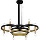 preview thumbnail 4 of 7, Winsland 6-Light Matte Black Chandelier
