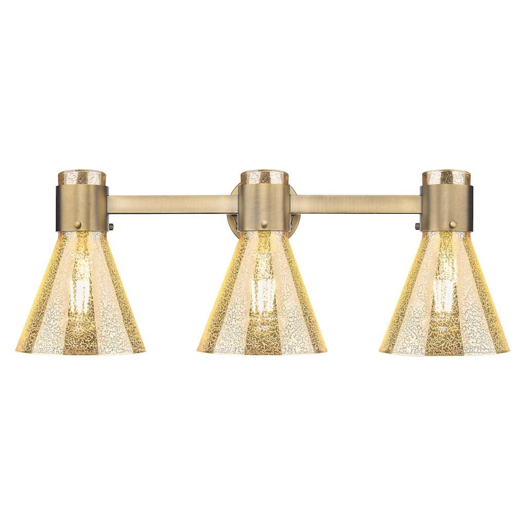 Innovations Lighting 464-3W-G464C-7ME Lawton Cone 3 Light 24" Wide