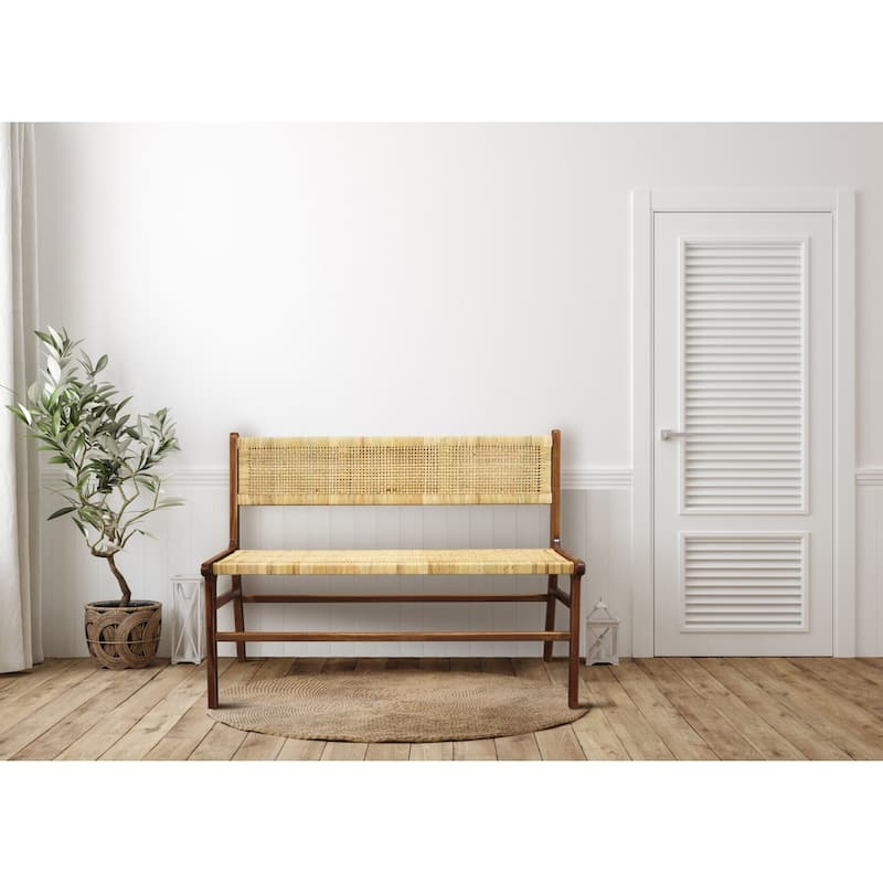 Carolina Living Leana Rattan Bench