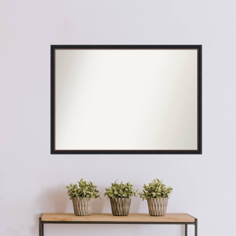 Salon Scoop Non-Beveled Wood Framed Wall Mirror