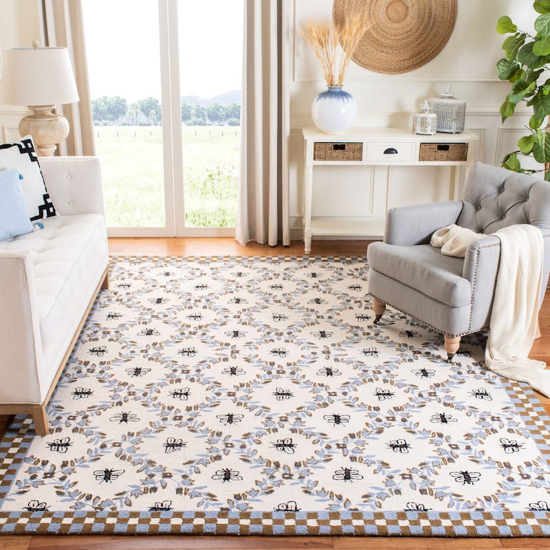 SAFAVIEH Handmade Chelsea Aubree French Country Trellis Wool Rug