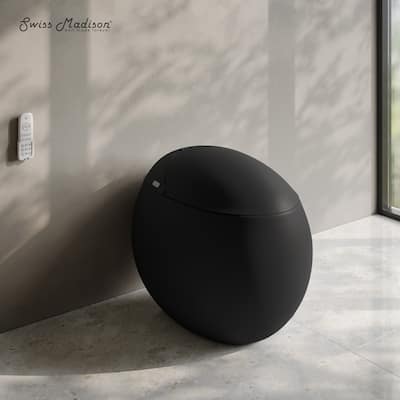 Plaisir Smart One-Piece 1.28 Gpf Single Flush Toilet In Matte Black