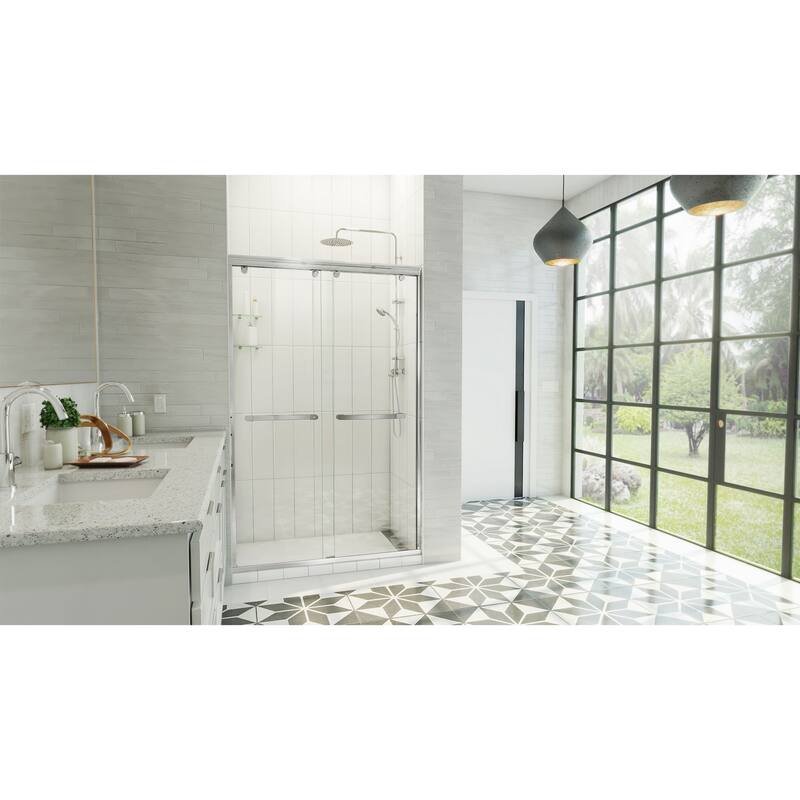 DreamLine Charisma-X 44-48 in. W x 76 in. H Frameless Bypass Sliding Shower Door in Chrome