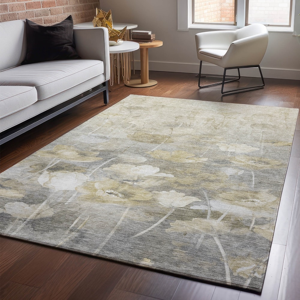 Premium Washable Super Soft Contemporary Floral Mayfield Rug