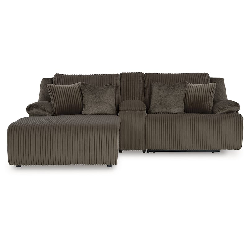 Signature Design by Ashley Top Tier 3-Piece Reclining Sectional with Chaise - 105"W x 74"D x 41"H