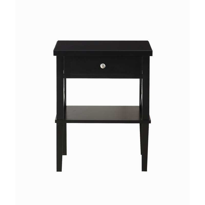 Nightstand with 1-drawer and 1-Shelf