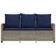 preview thumbnail 81 of 152, vidaXL Patio Sofa with Cushions Outdoor Seating Sectional Sofa Poly Rattan