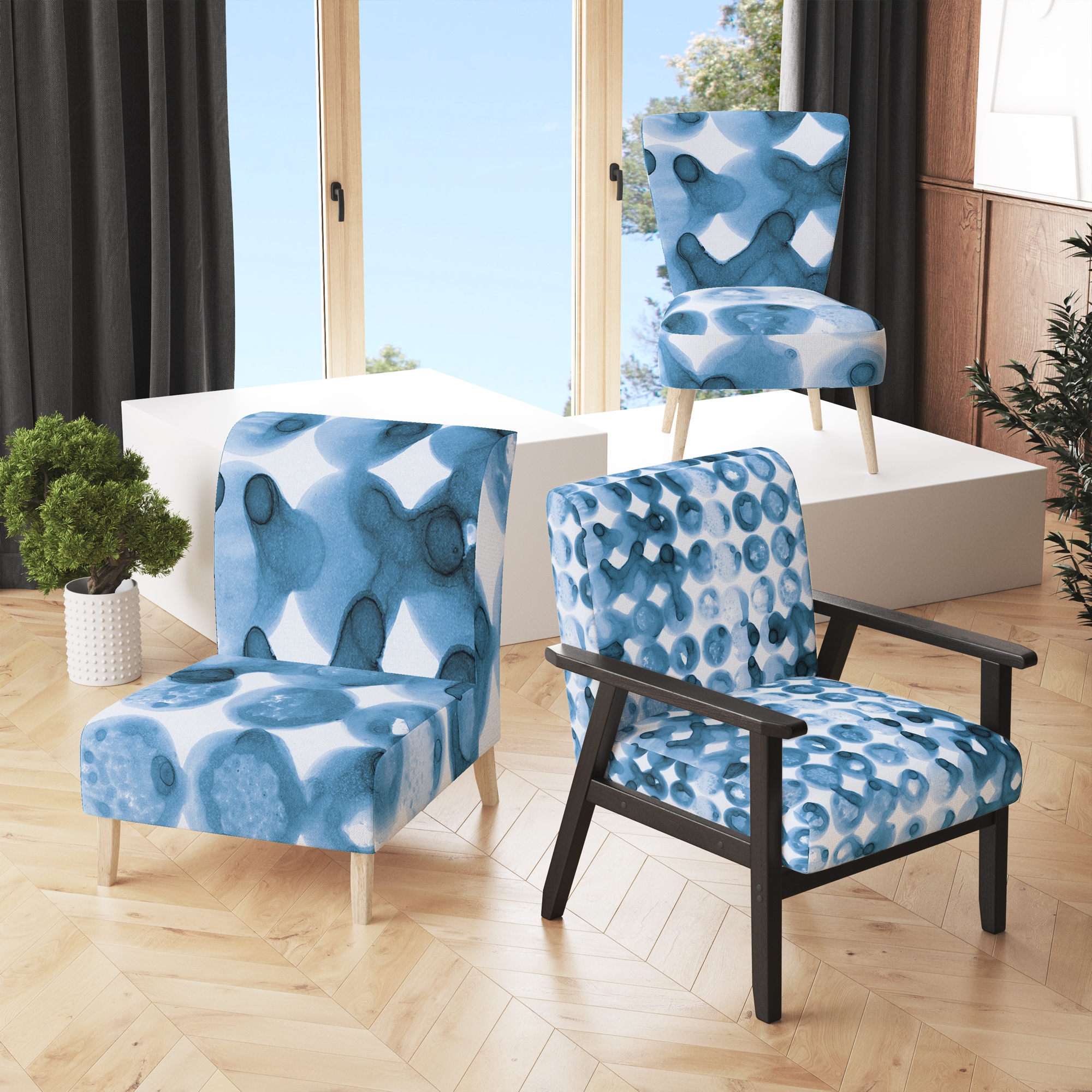 Contemporary accent chairs store with arms