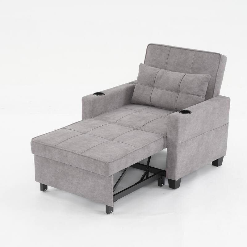 Pull Out Recliner Chair Bed Convertible 3 in 1