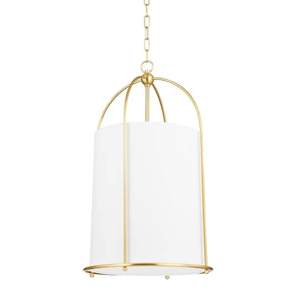 slide 2 of 2, Orlando Medium 1 Light Lantern Pendant Aged Brass