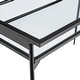 preview thumbnail 8 of 14, Walker Edison 48-inch Metal and Glass Two-Tier Desk